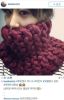 ไหมพรมเกาหลี บิ๊กลูป (Korean Big Loop) สีม่วงมังคุด หรือ ไวน์องุ่น (Grape Wine)