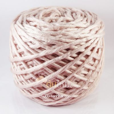 ไหมพรม คอตตอน เพิร์ล เบจชมพูเผือกเมทัลลิค (Pearl Cotton - Pale Metallic Pink)