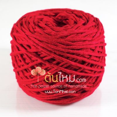 ไหมพรม คอตตอน เพิร์ล แดง (Pearl Cotton - Red)