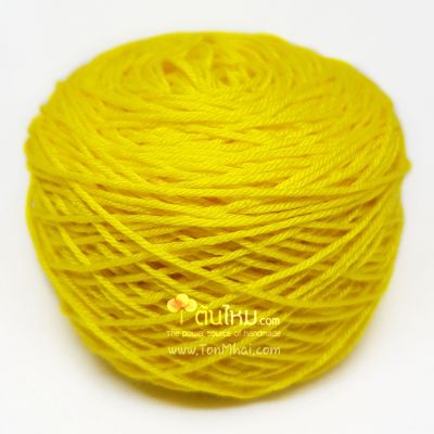 ไหมพรมอินโดซิลค์ เหลืองดาวเรือง (Yellow Marigold)