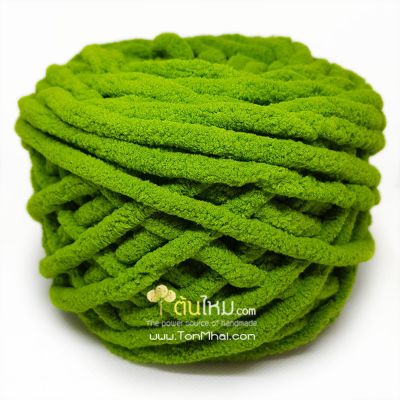 ไหมพรมอูด้ง สีเขียวตองเข้ม (Green Banana Leaf)