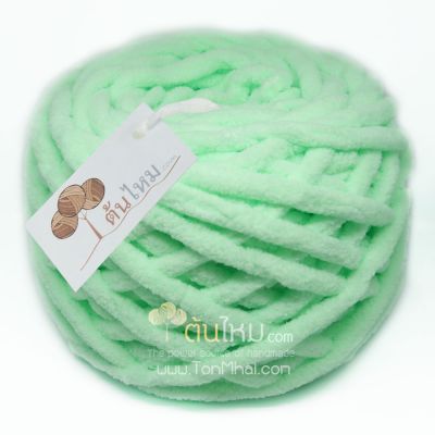 ไหมพรมอูด้ง สีเขียวโซดา (Green Soda)