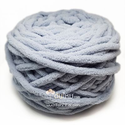 ไหมพรมอูด้ง เทาอ่อนอมฟ้า (Light Gray shade blue)