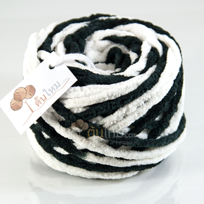 ไหมพรมอูด้ง ขาว/ดำ คลาสสิค Classic White-Black