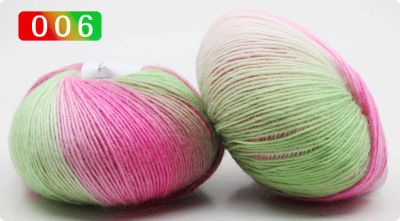ไหมพรม วูลลี่ ไล่สี ดอกบัวชมพูและเขียว ขาวครีม-ชมพูอ่อน-ชมพูเข้ม-เขียวหวาน (Wooly Gradient - Lotus Sweet Pink and Green CreamWhite-LightPink-SweetPink-SweetGreen)