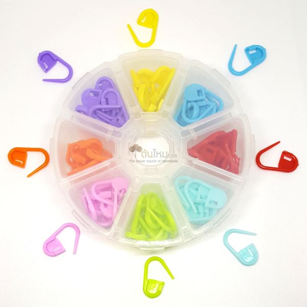 เข็มกลัดทำเครื่องหมาย 80ชิ้น (8 สี สีละ 10 ชิ้น) บรรจุในกล่องเรียบร้อย ใช้ง่ายพกสะดวก