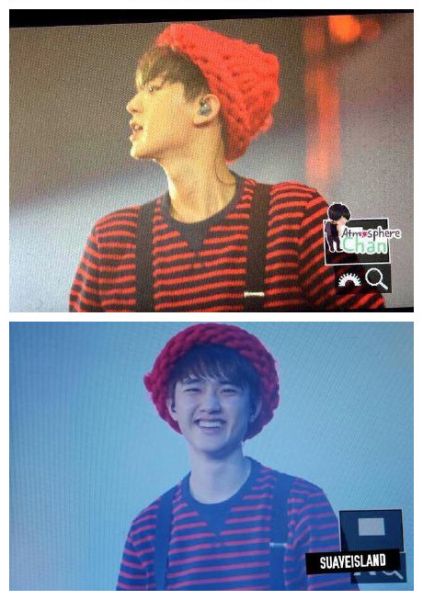 นักร้องเกาหลีก็ใส่หมวกเกาหลีด้วยไหมบิ๊กลูปนี้ สีแดงแรงฤทธิ์ น่ารักจุงเบย