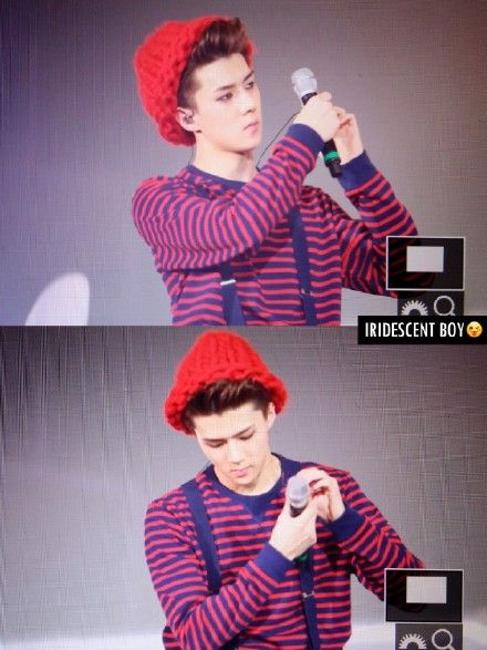นักร้องเกาหลีก็ใส่หมวกเกาหลีด้วยไหมบิ๊กลูปนี้ สีแดงแรงฤทธิ์ น่ารักจุงเบย