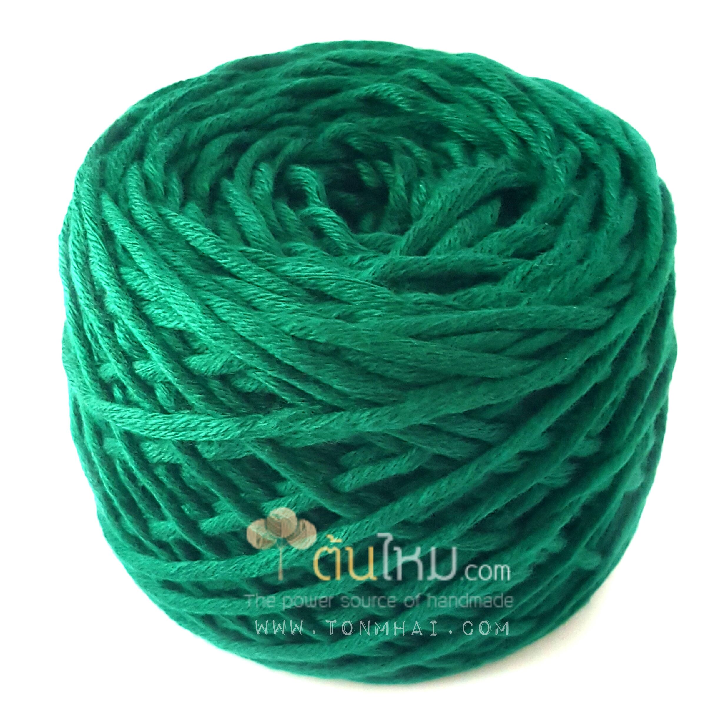 ไหมพรม คอตตอน เพิร์ล เขียวสตาร์บั๊ก (Pearl Cotton - Green Starbuck)