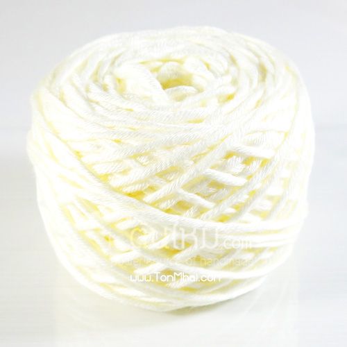 ไหมพรม คอตตอน เพิร์ล ชูครีม (Pearl Cotton - Choux Cream)