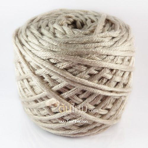 ไหมพรม คอตตอน เพิร์ล เบจเข้ม (Pearl Cotton - Beige)