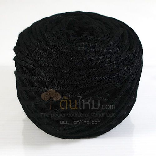 ไหมพรม คอตตอน เพิร์ล ดำ (Pearl Cotton - Black)