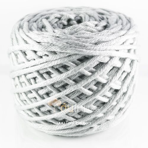 ไหมพรม คอตตอน เพิร์ล เทาหมอก (Pearl Cotton - Foggy Light Gray)