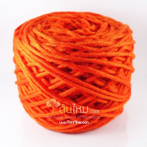 ไหมพรม คอตตอน เพิร์ล ส้มสด (Pearl Cotton - Fresh Orange)
