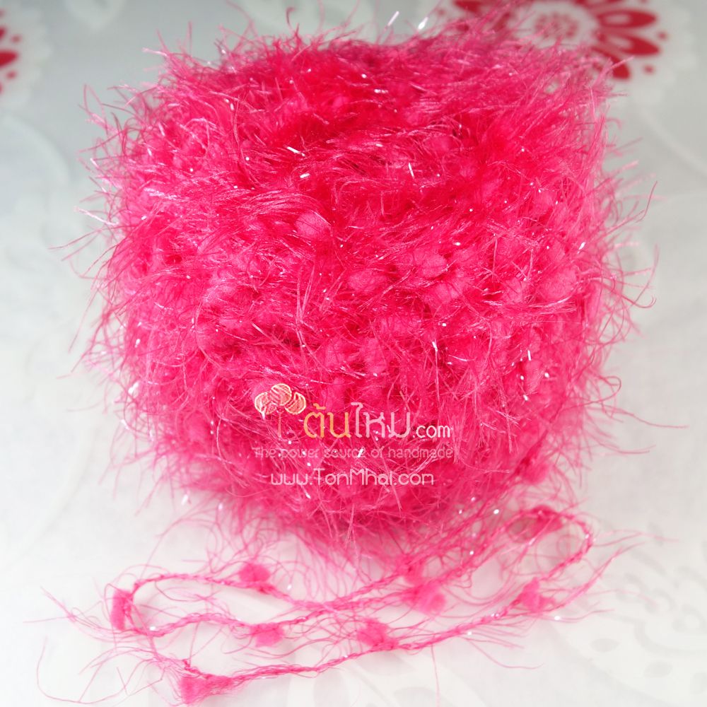 ไหมพรม สโนว์วี่ คริสตัล แดงแตงโม Watermelon Red Pink