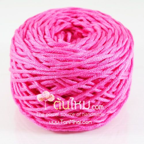 ไหมพรม คอตตอน เพิร์ล ชมพูกุหลาบ (Pearl Cotton - Rose Pink)