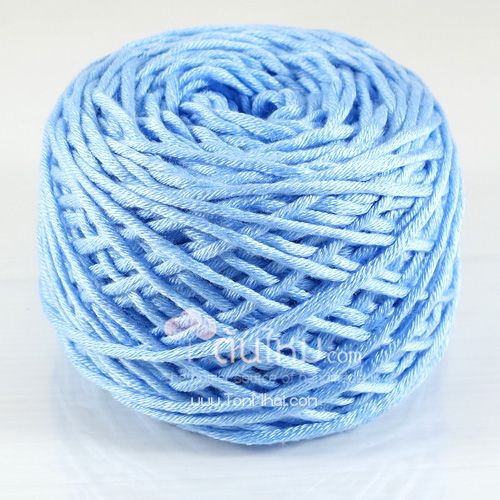 ไหมพรม คอตตอน เพิร์ล ฟ้าน้ำทะเล (Pearl Cotton - Clear Blue Sea)