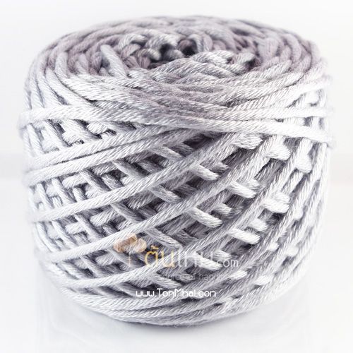 ไหมพรม คอตตอน เพิร์ล เทากลาง - เทาเงิน (Pearl Cotton - Middle Silver Gray)