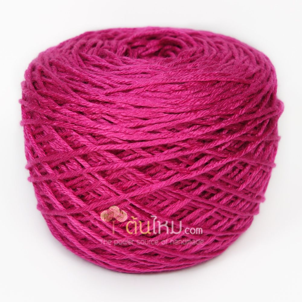 ไหมพรมอินโดซิลค์ ชมพูกุหลาบเข้ม (Deep Pink Rose)