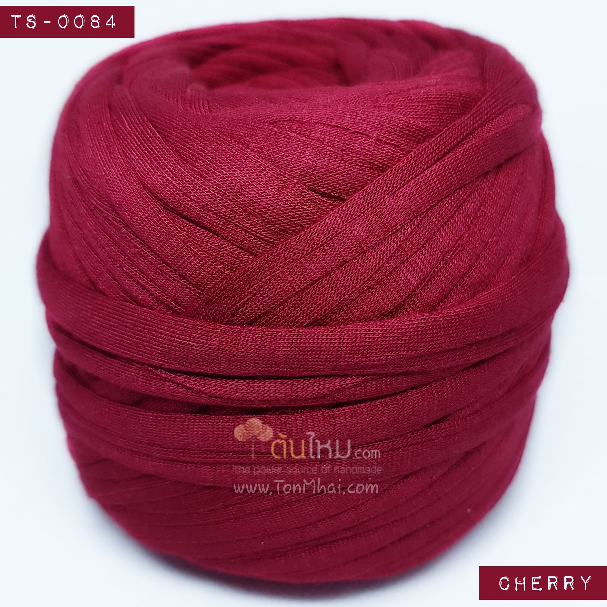ไหมผ้า (T-shirt yarn) สีแดงเชอรี่ (Red Cherry)