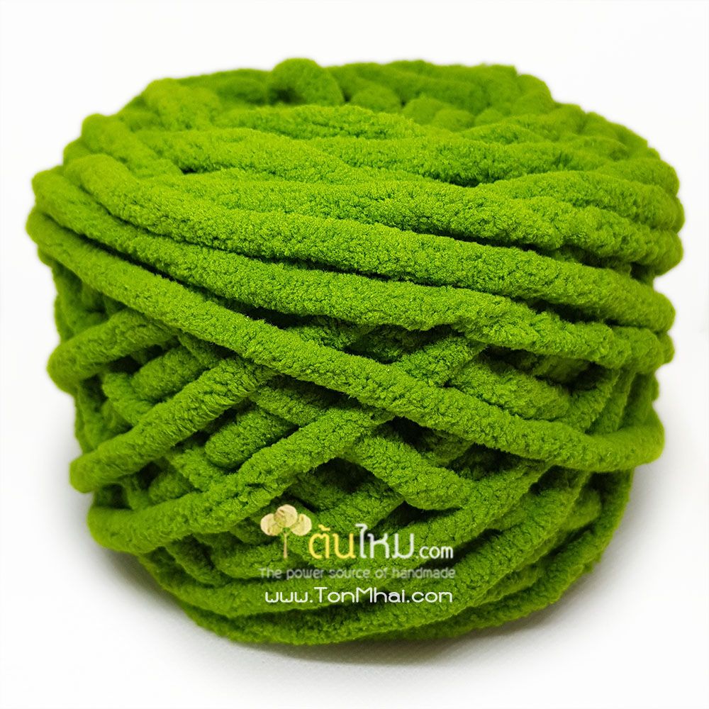 ไหมพรมอูด้ง สีเขียวตองเข้ม (Green Banana Leaf)