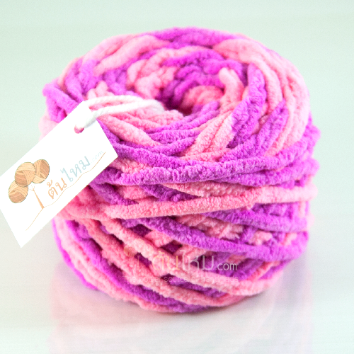 ไหมพรมอูด้ง ชมพูหวาน/ชมพูม่วง Pink-Purple
