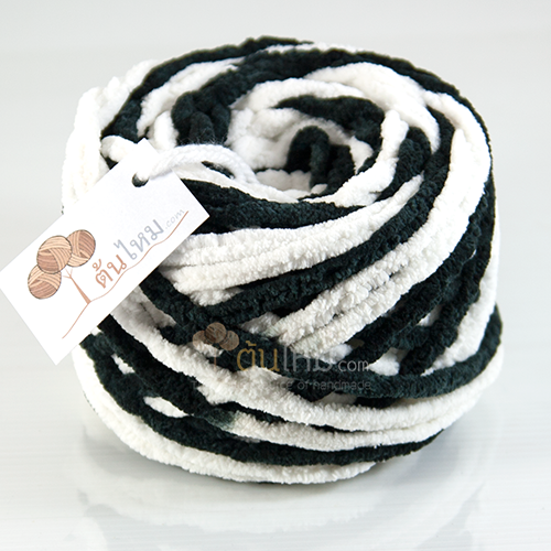 ไหมพรมอูด้ง ขาว/ดำ คลาสสิค Classic White-Black