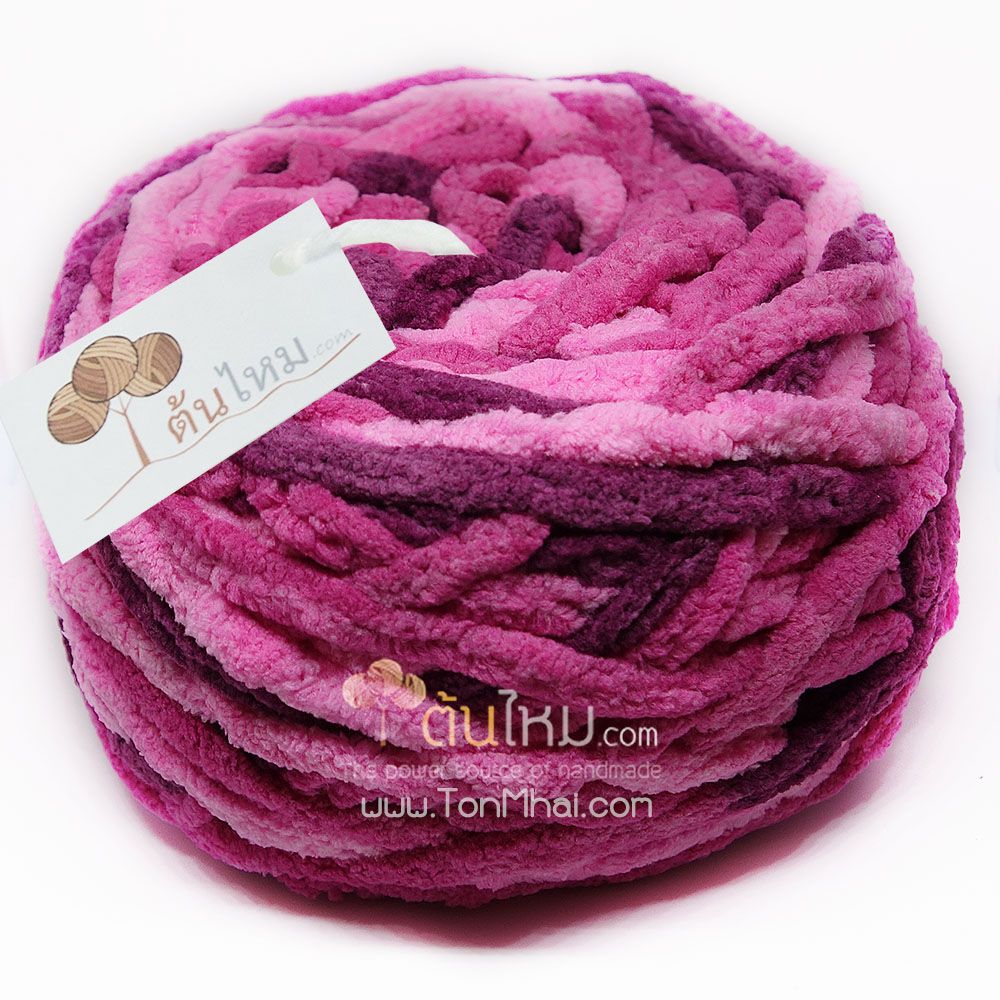 ไหมพรมอูด้ง สีสตรอเบอรี่มิ๊กซ์ (Strawberry Mixed)